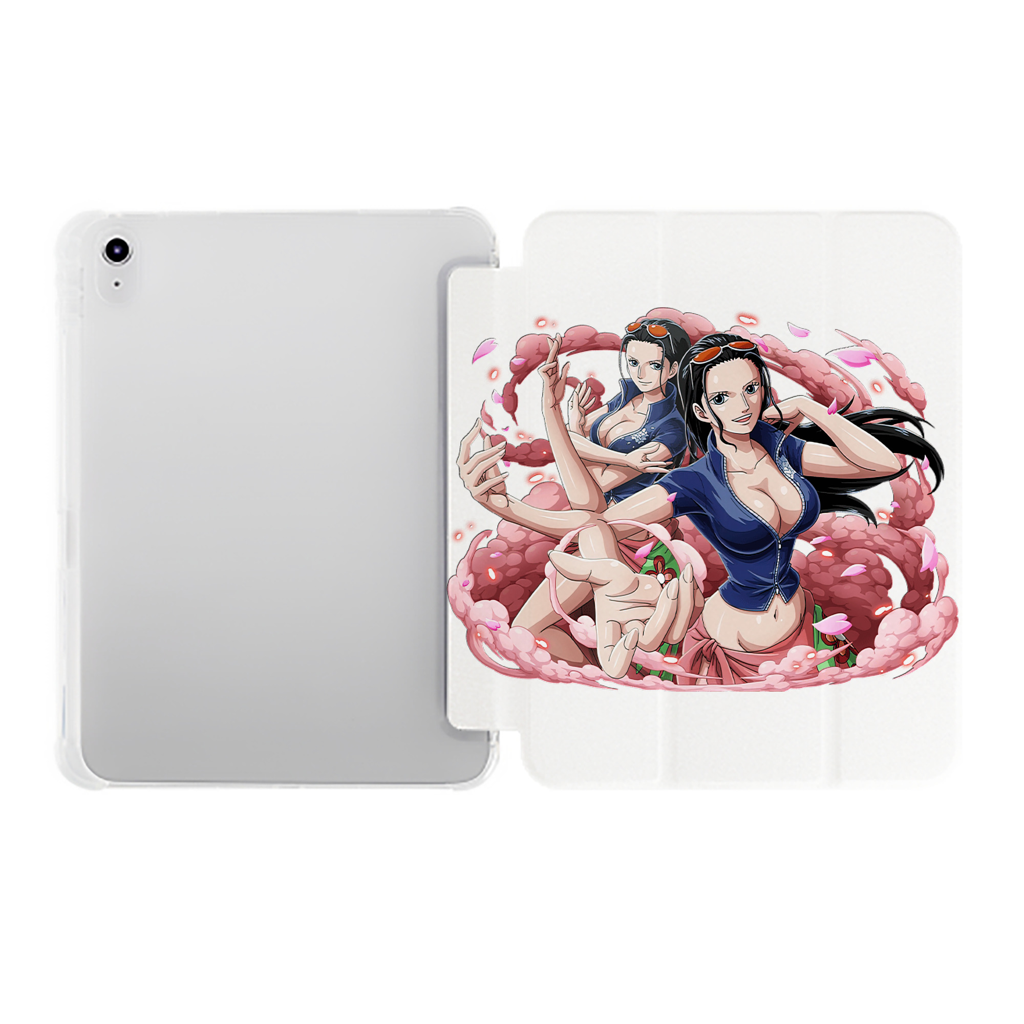 （画像用） ワンピース ニコ・ロビン ONE PIECE Nico Robin IPad ケース ペン収納付き 三つ折りスタンド PUレザー×シリコン 対応機種9.5/10.5/10.9インチ